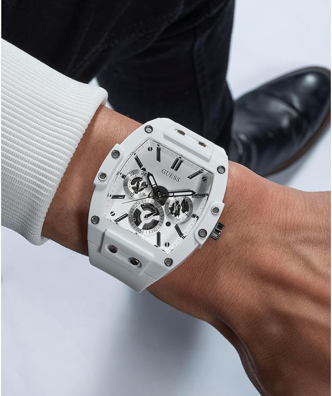 Guess Trend Casual Tonneau Diamond - Reloj de 43 mm para Hombre