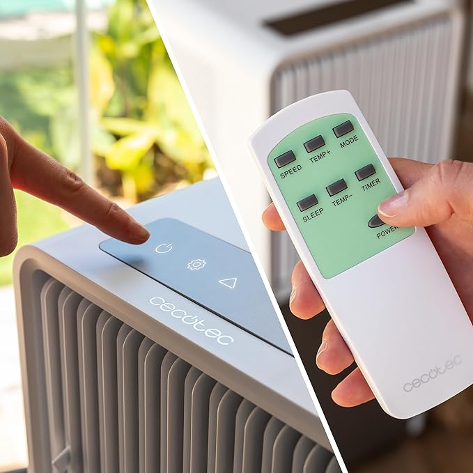 Cecotec Aire Acondicionado Portátil con Mando y Bomba de Calor ForceClima 9450 Style Heating, 9000 BTU, Táctil, Pantalla LED