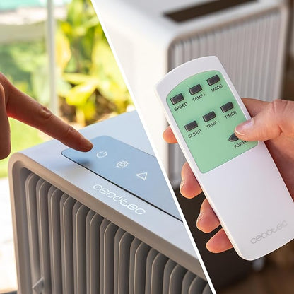 Cecotec Aire Acondicionado Portátil con Mando y Bomba de Calor ForceClima 9450 Style Heating, 9000 BTU, Táctil, Pantalla LED
