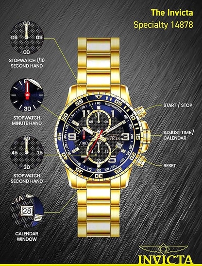 INVICTA Specialty Stainless Steel Men's Quartz Watch - 45mm
